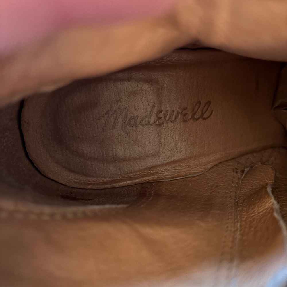 : : MADEWELL Tan Suede Leather Ankle Boots : : - Picture 8 of 15